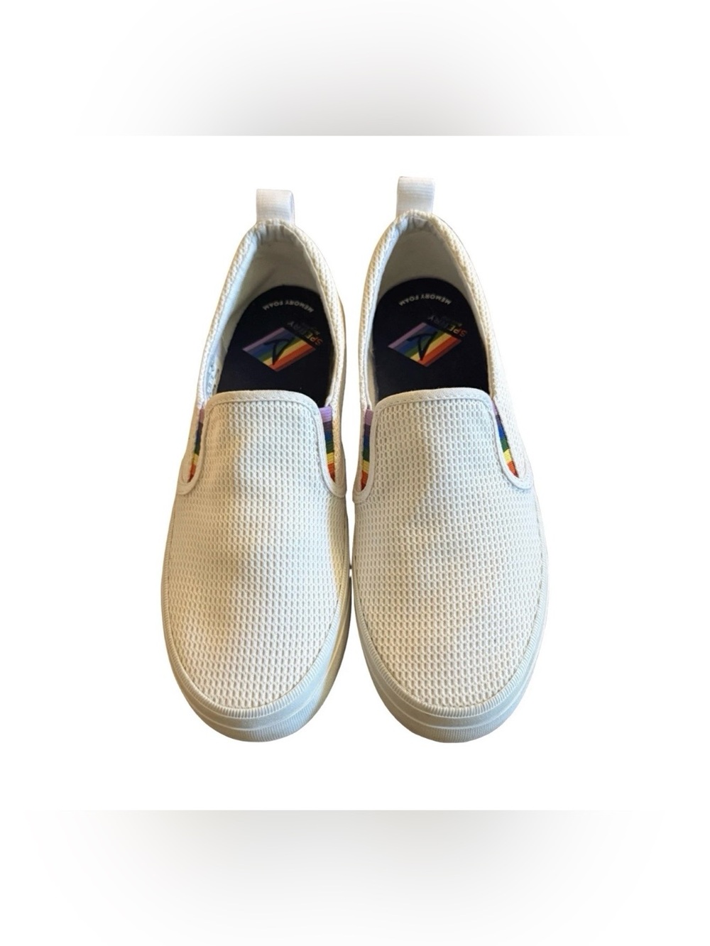 Sperry Top-Sider Captain's Slip-On Pride Rainbow Sneakers (Size 7)